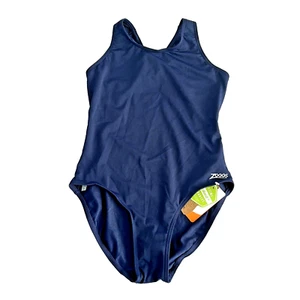 Zoggs Girl's Cottesloe Sportsback One Piece Swimsuit, Navy Blue, UK 12 Years - Picture 1 of 4