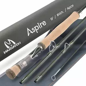 Maxcatch Fliegenrute 9ft 5/6/8wt 4 Teile 40T Rutenblank für Forelle/Hecht - Bild 1 von 7