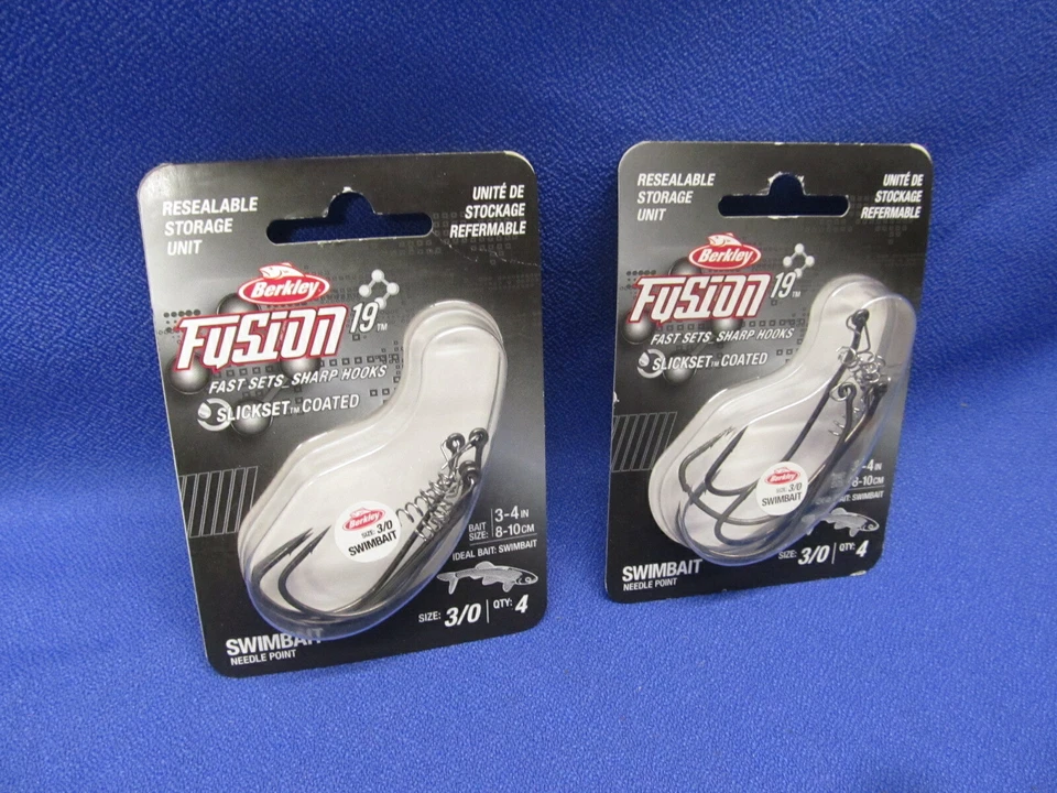 Berkley 1365486 Fusion19 Hooks Swimbait Size 3/0 Smoke Satin per 4