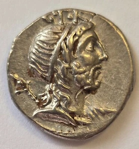 AR Denarius Pompey (Pompei) the Great 76-75BC Cn Lentulus Crawford 393/1a. RRR! - Picture 1 of 3