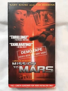 Mission To Mars ~ VHS ~VINTAGE Screener PROMOTIONAL COPY DEMO ~ TESTED WORKS - Picture 1 of 7