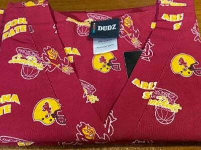 ARIZONA STATE UNIVERSITY ASU SUN DEVILS UNISEX SCRUBS NURSE/DOCTOR SZ LARGE NEW! - Image 1 of 2