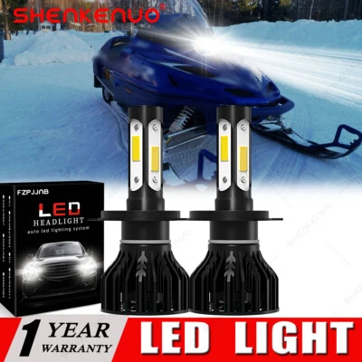 2 4Side 9003 LED headlight For Yamaha SXV700ER SX Viper ER 2002-2004 Hi/Lo Bulbs - Image 1 of 4