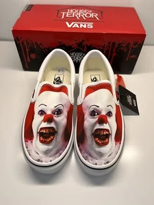 NUOVE scarpe slip-on classiche Vans House Of Terror It Pennywise uomo 3,5 donna 5 (G1) - Foto 1 di 10