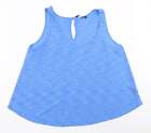 New Look Womens Blue Polyester Basic Tank Size 18 Round Neck