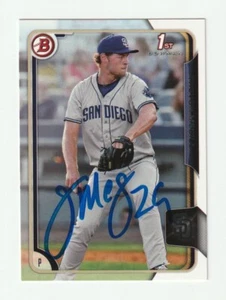 Tarjeta de draft firmada por Trevor Megill 2015 Bowman #62 Auto Padres Brewers certificado de autenticidad RC - Imagen 1 de 1