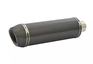 GSXR750 Exhaust SP Diabolus Carbon Fibre Round XLS Carbon Outlet 2011-2018 - Picture 1 of 10
