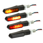 3 in 1 Mini LED Indicators with Rear & Brake Light Black for Chopper & Custom Bike