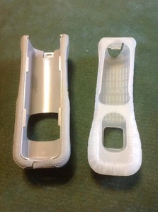 Genuine Nintendo Wii Controller Plus Silicone Clear Cover Skin Lot Plus Nerf - Picture 1 of 2