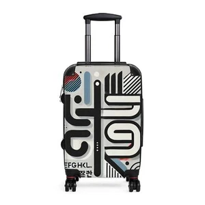 Koreanischer Typografie Koffer, Reisegepäck Tasche K-Pop Kultur, Hallyu Wave, - Bild 1 von 13