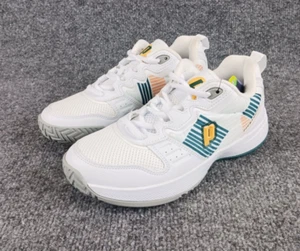 Prince Prime Position Pickle Ball Shoes Teal/Orange Print Men's Size 6 - Picture 1 of 8