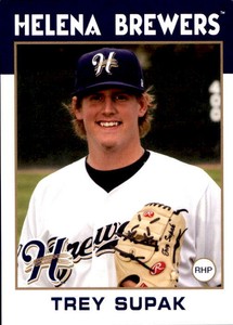 2016 Helena Brewers Grandstand #30 Trey Supak La Grange Texas TX Baseball Card