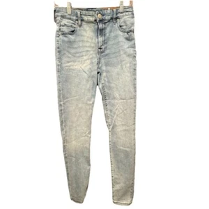 Aeropostale High Waisted Jegging Light Wash Distressed Jeans Size 8 - Picture 1 of 7