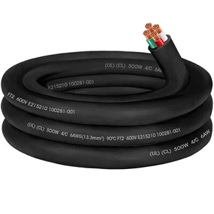 Clomagy 6 Fuß 6/4 AWG SOOW Draht 6 Stärke tragbares Stromkabel 4 Leiter 600 V - Bild 1 von 7