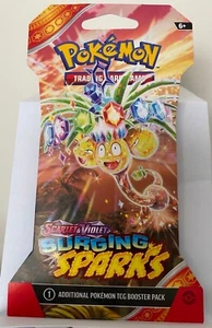 1x Pokemon Surging Sparks Factory Sealed Blister Booster Pack SV08 - Picture 1 of 2