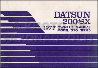 1977 Datsun 200SX Proprietari Manuale Originale OEM Owner Utente Guida Libro 200 - Immagine 1 di 2