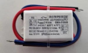 Eaglerise SH-3-700 IP65 SB LED driver DC700mA constant current 2.5-4.5V / 3W - Picture 1 of 4