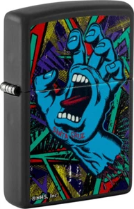 ZIPPO schwarz color Santa Cruz Artist Hand 60006414 Black Light Metall - Bild 1 von 4