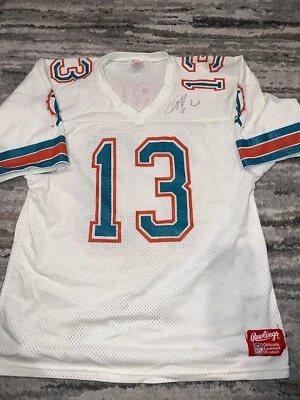 Camiseta deportiva de los Miami Dolphins Dan Marino vintage #13 Rawlings talla grande L blanca Foto 1 de 4