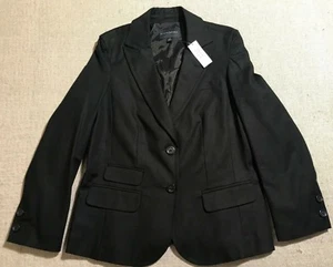 Banana Republic Blazer Women’s S/M Black Jacket Lined Two Button $150 #1126 - Picture 1 of 10