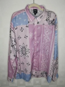 Herren Mann X Dababy Collaboration Shirt Blumenmuster UK Large - Bild 1 von 3