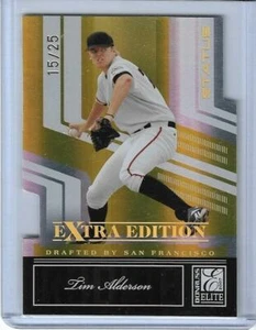 RARE 2007 DONRUSS ELITE TIM ALDERSON DIE-CUT MIRROR GOLD CARD #132 ~ /25 ~ QNTY - Picture 1 of 2