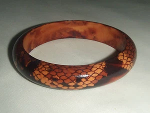 ACCESSOIRES & DAZ BRACELET WOOD PAINTED POLISH DIAMETER 6,8 CM / LARG CM - Picture 1 of 4