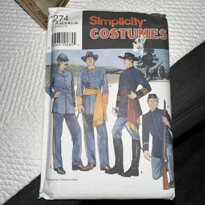 Civil War Military Historical Soldier Men Costume Sewing Pattern 30-48 LARP - Image 1 of 2