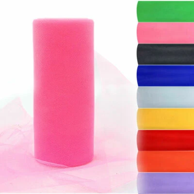 9 Colors Tulle Rolls Netting Tulle Fabric 6"Wide 10 Yards Sewing Party Decor DIY - Image 1 of 4