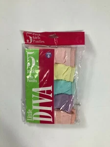 Girls Little Diva Multicolor Panties 5 pack NEW! - Picture 1 of 2