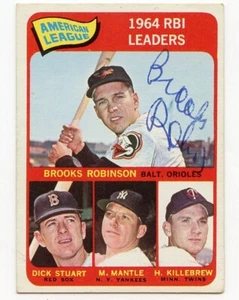 BROOKS ROBINSON signiert 1965 Topps #5 Orioles AL RBI Leaders HOF Guar Auth KOA - Bild 1 von 1