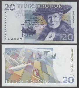 SCHWEDEN P.61b 20 KRONEN 1995 UNZIRKULIERTER NIEDRIGER VERSAND WIR KOMBINIEREN - Bild 1 von 1