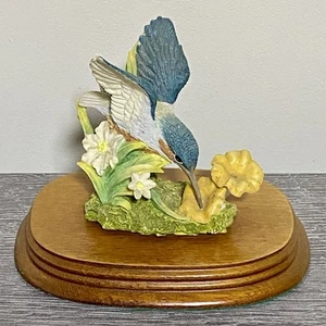 Vintage Kingfisher Figurine On Base Nature Studies The Leonardo Collection 1991 - Picture 1 of 22