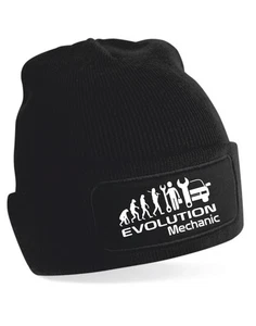 Evolution of a Mechanic Beanie Mütze Geburtstagsgeschenk ideal für Männer & Damen - Bild 1 von 4