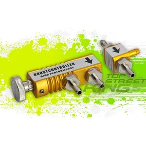 UNIVERSAL ALUMINUM MANUAL ADJUSTABLE TURBO 1-30 PSI BOOST CONTROLLER +HOSE GOLD - Picture 1 of 1