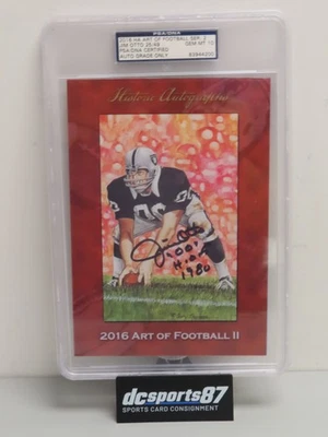 2016 年历史亲笔签名足球艺术吉姆·奥托 #25/49 PSA 10 自动级 — 第 1/3 张图片