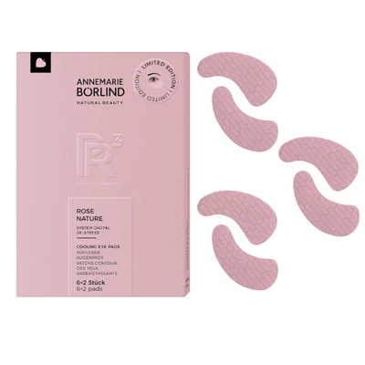 Eye Pads Cooling Rose Nature Vegan Anti-Puff Hydrating De Stress 6x2 - Image 1 of 2