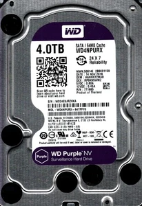 WD4NPURX-64TPFY0 S/N : WCC4 DCM : HANNNT2MAB WESTERN DIGITAL 4TB THAÏLANDE NOV 2016 - Photo 1/2