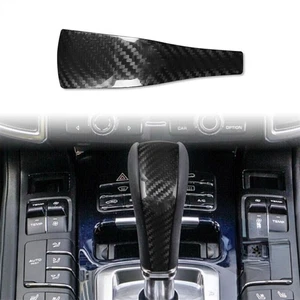 Real Carbon Fiber Central Console Gear Shift Knob Trim For Porsche Cayenne 11-17 - Picture 1 of 7