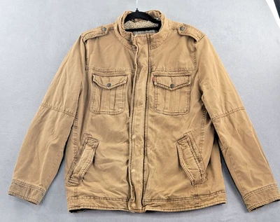 Levi Strauss Jacket Mens Large Sherpa Lined Utility Field Pockets Warm Coat - Image 1 of 4