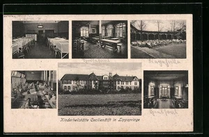 Lippspringe, Ansichtskarte, Kinderheilstätte Cecilienstift 1927 - Picture 1 of 2