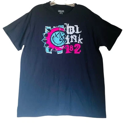 Blink 182 T-shirt L Black Graphic T-Shirt Pop Punk Band Tee Cotton Licensed - Image 1 of 4