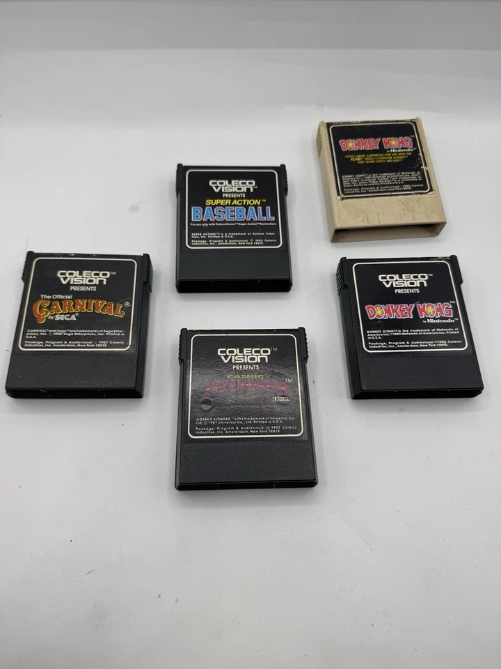 Juegos ColecoVision de Colección (4) Donkey Kong, Carnaval, Inv, Super Acción Béisbol Foto 1 de 4