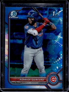 2022 Bowman Sapphire Ronnier Quintero Chrome 1st Prospect #BCP-124 Cubs - Picture 1 of 2