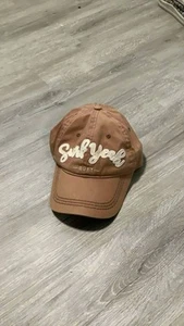 Roxy Tan Brown White Surf Yeah Baseball Cap Hat Beach Lake Summer Hair Surf - Picture 1 of 7