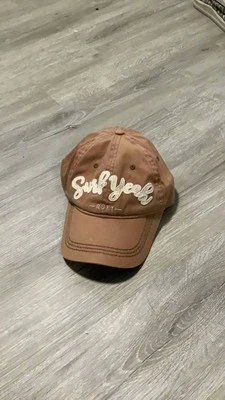Gorra de béisbol Roxy marrón tostado blanco surf sí sombrero playa lago verano pelo surf Foto 1 de 4