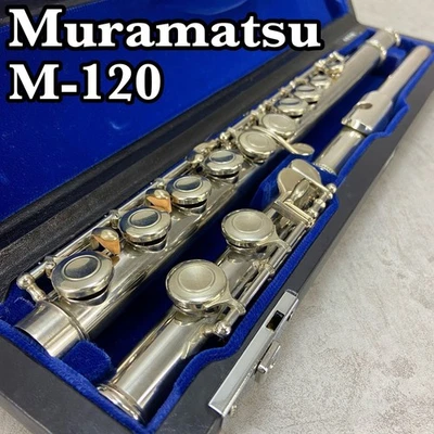 Instrumento musical Muramatsu M-120 flauta prata cabeça junta verificado com estojo usado - Imagem 1 de 4
