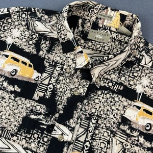 NATURAL ISSUE Mens Short Sleeve Button down AOP Beach Wagon Palms - XXL - Picture 1 of 8