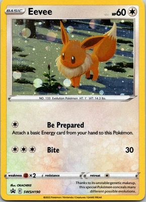 Eevee SWSH190 SWSH: Sword & Shield Promo Cards Holo NM - Image 1 of 2
