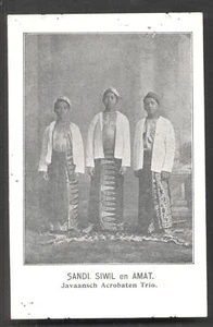 Acrobats Sandi Siwil Amat Circus Java Indonesia ca 1899 - Picture 1 of 1